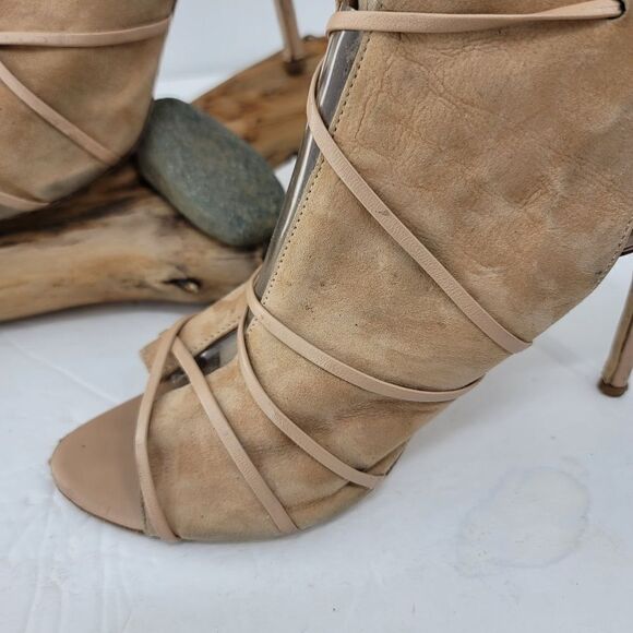 Giancarlo camel peeptoe bootie stiletto - Picture 13 of 13